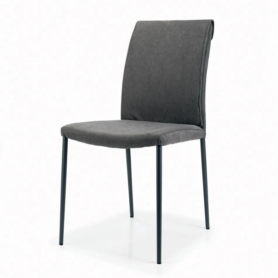 Lounge Chair with Steel Legs and Fabric Seat - Amalfi Viadurini