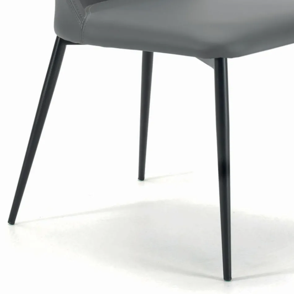 Lounge Chair with Steel or Wood Legs Made in Italy - Florence Viadurini