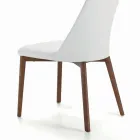 Lounge Chair with Steel or Wood Legs Made in Italy - Florence Viadurini