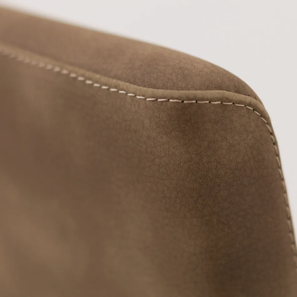 Lounge Chair with High Back in Faux Leather Made in Italy - Orietta Viadurini