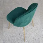 Lounge Chair with Seat and Legs in Different Finishes - Chandra Viadurini