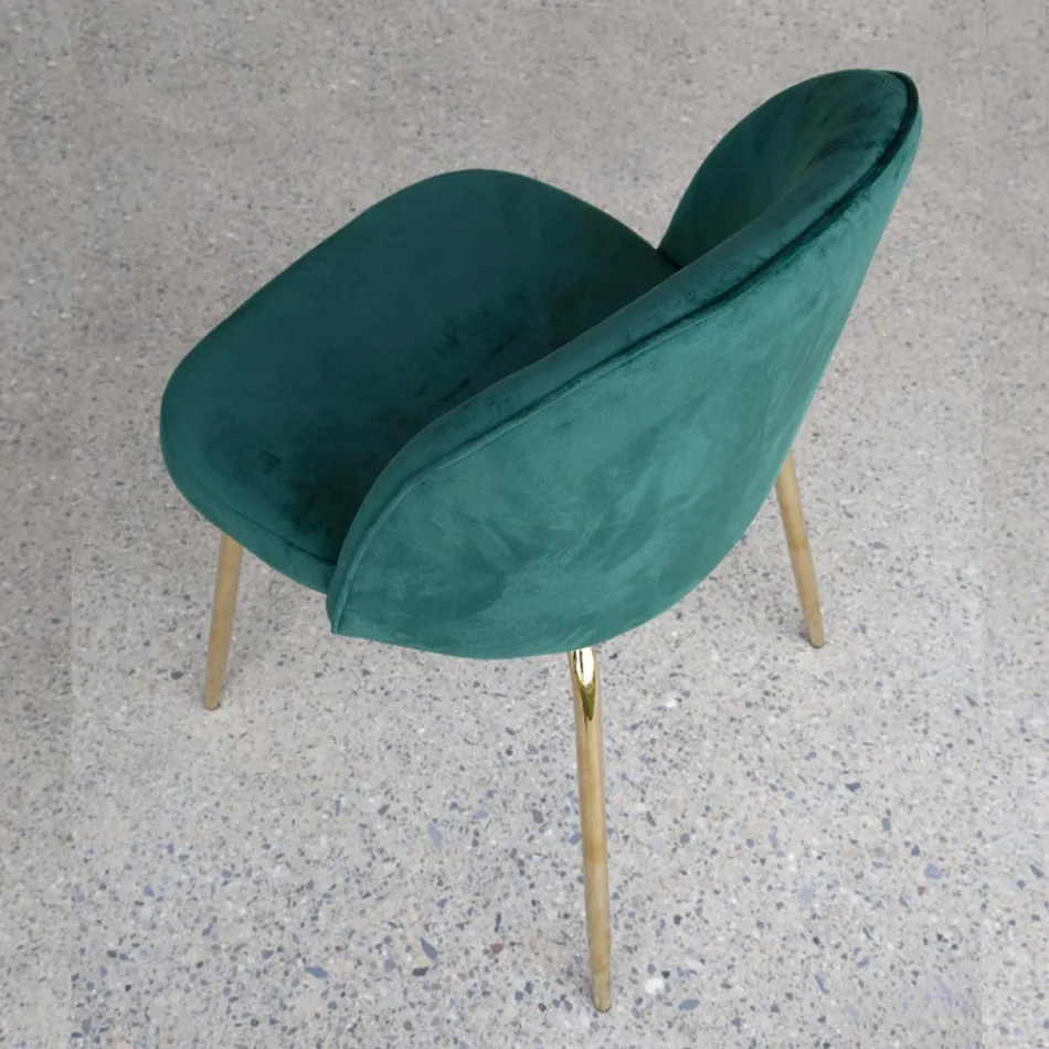 Lounge Chair with Seat and Legs in Different Finishes - Chandra Viadurini