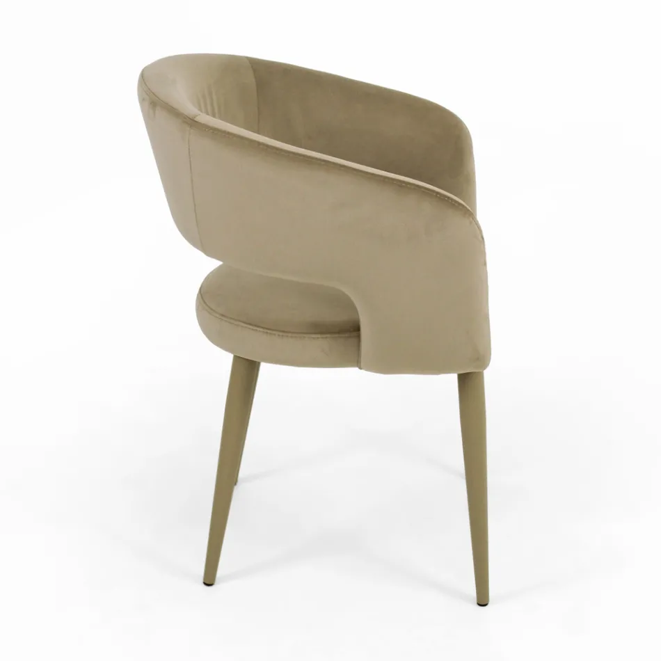 Lounge Chair with Velvet Seat Rope Finish Made in Italy - Savignano Viadurini