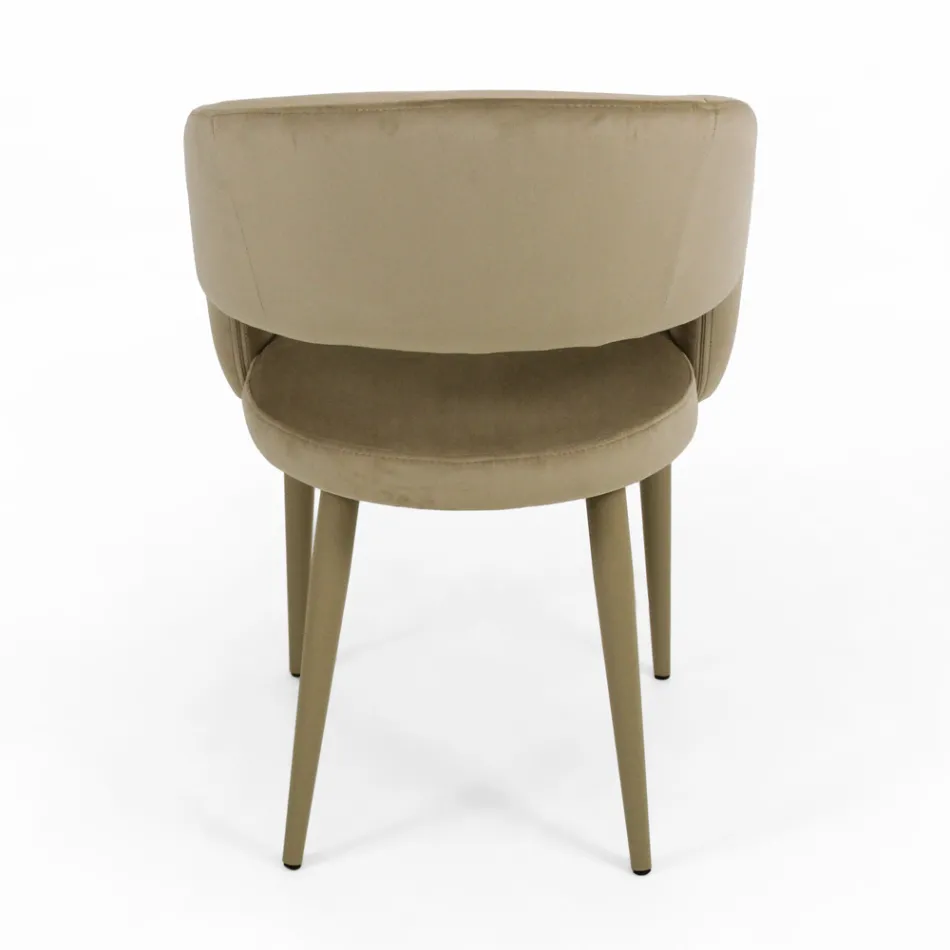 Lounge Chair with Velvet Seat Rope Finish Made in Italy - Savignano Viadurini