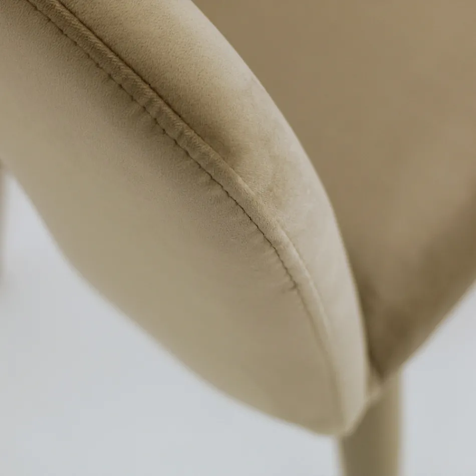 Lounge Chair with Velvet Seat Rope Finish Made in Italy - Savignano Viadurini