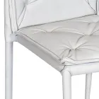 Lounge Chair with Structure and Seat in Faux Leather Made in Italy - Grogu Viadurini