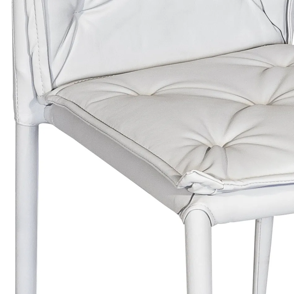 Lounge Chair with Structure and Seat in Faux Leather Made in Italy - Grogu Viadurini