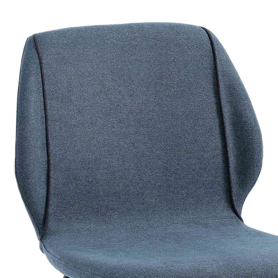 Elegant Modern Design Lounge Chair in Fabric with Border - Scarat Viadurini