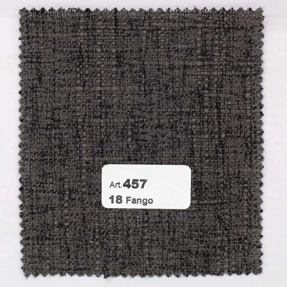 Lounge Chair in Stained Ash Wood and Fabric Made in Italy - Aspect Viadurini