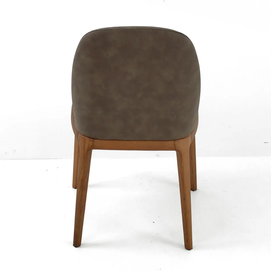 Lounge Chair in Stained Ash Wood Made in Italy - Lyanne Viadurini
