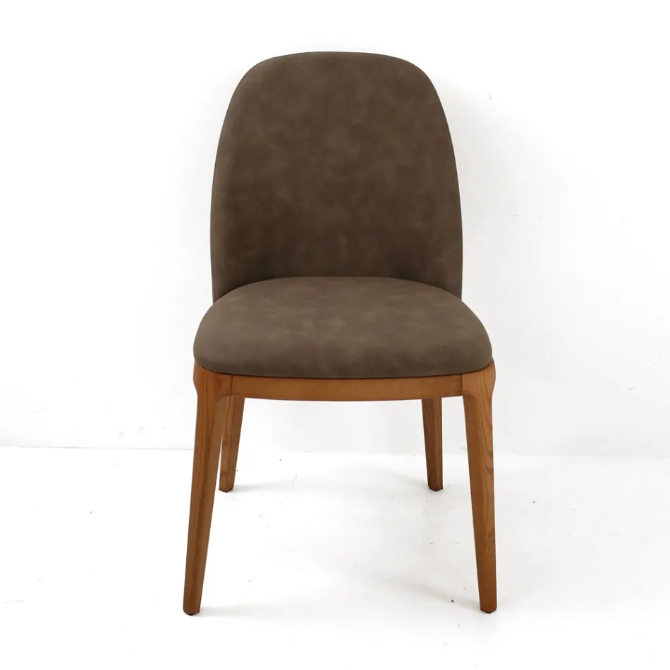 Lounge Chair in Stained Ash Wood Made in Italy - Lyanne Viadurini