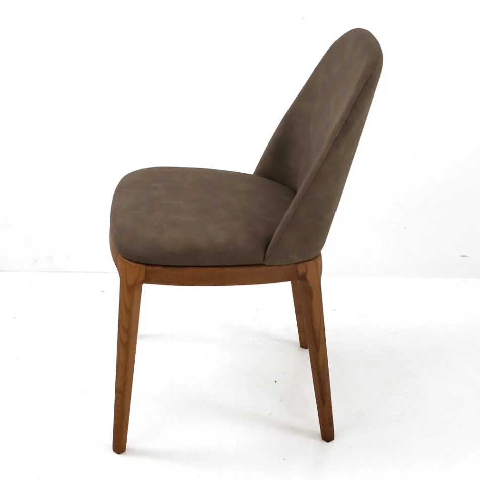 Lounge Chair in Stained Ash Wood Made in Italy - Lyanne Viadurini
