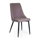 Lounge Chair in Metal and Eco-Leather of Different Finishes - Onde Viadurini