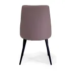 Lounge Chair in Metal and Eco-Leather of Different Finishes - Onde Viadurini