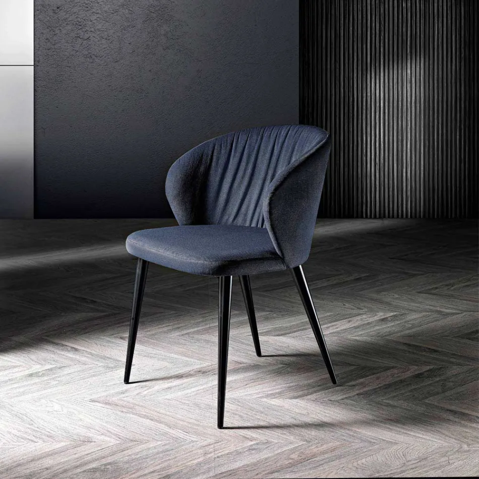 Lounge Chair in Fabric and Ash of Elegant Design - Reginaldo Viadurini