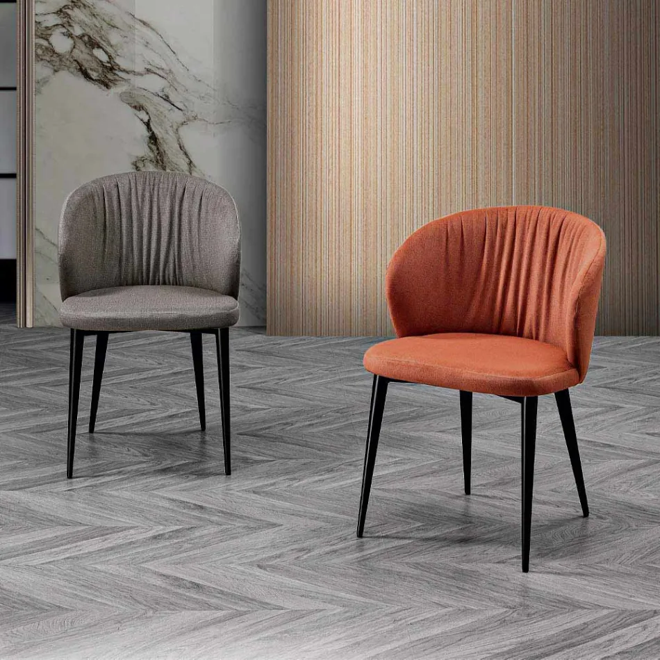 Lounge Chair in Fabric and Ash of Elegant Design - Reginaldo Viadurini