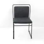 Lounge Chair in Fabric and Lacquered Made in Italy - Uralia Viadurini