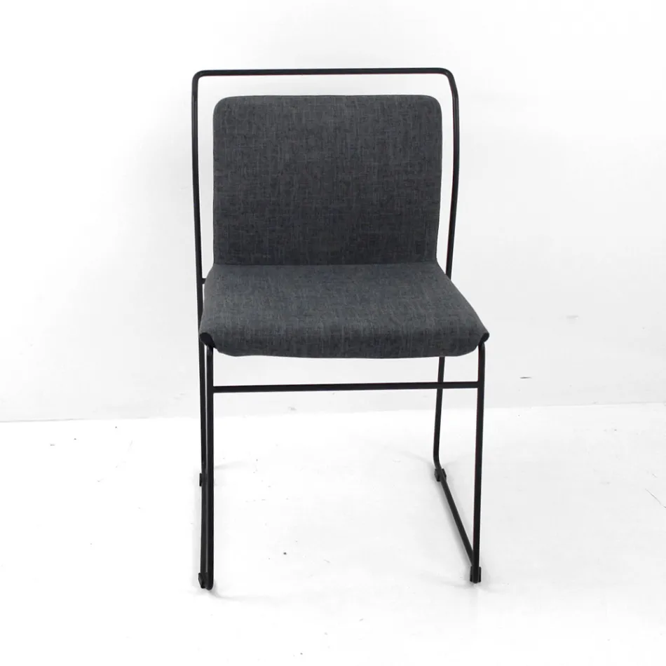 Lounge Chair in Fabric and Lacquered Made in Italy - Uralia Viadurini