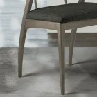Lounge Chair in Fabric and Solid Beech Wood Made in Italy - Rein Viadurini
