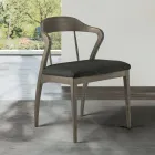 Lounge Chair in Fabric and Solid Beech Wood Made in Italy - Rein Viadurini