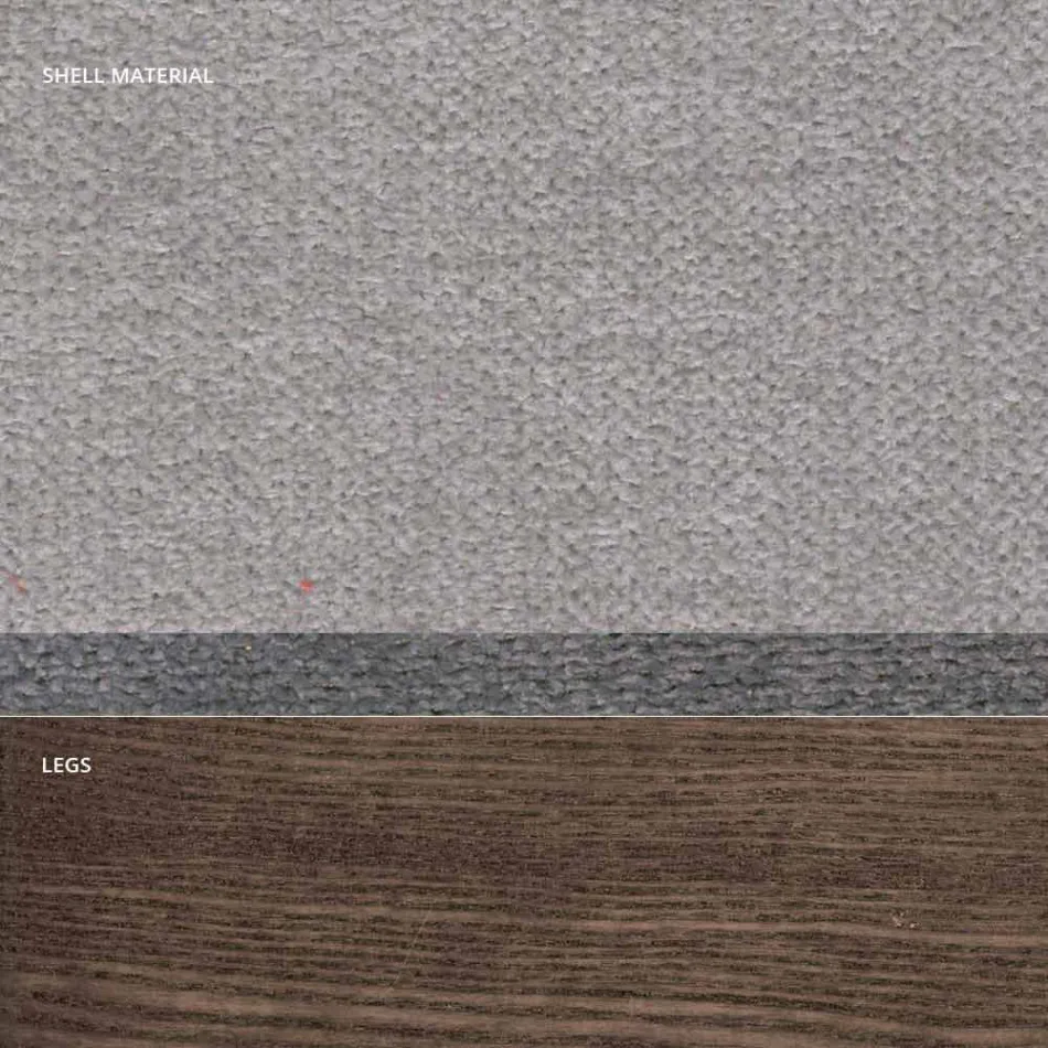 Lounge chair in fabric and modern wood made in Italy, Oriella Viadurini