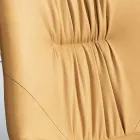 Lounge Chair in Fibre Fabric with Leather Effect and Metal Made in Italy - Gohan Viadurini