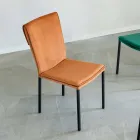 Lounge Chair in Stain-Resistant Velvet and Black Structure - Haroon Viadurini