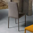 Lounge Chair Entirely Upholstered in Made in Italy Fabric - Lorelai Viadurini