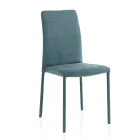 Lounge Chair Entirely Upholstered in Made in Italy Fabric - Lorelai Viadurini