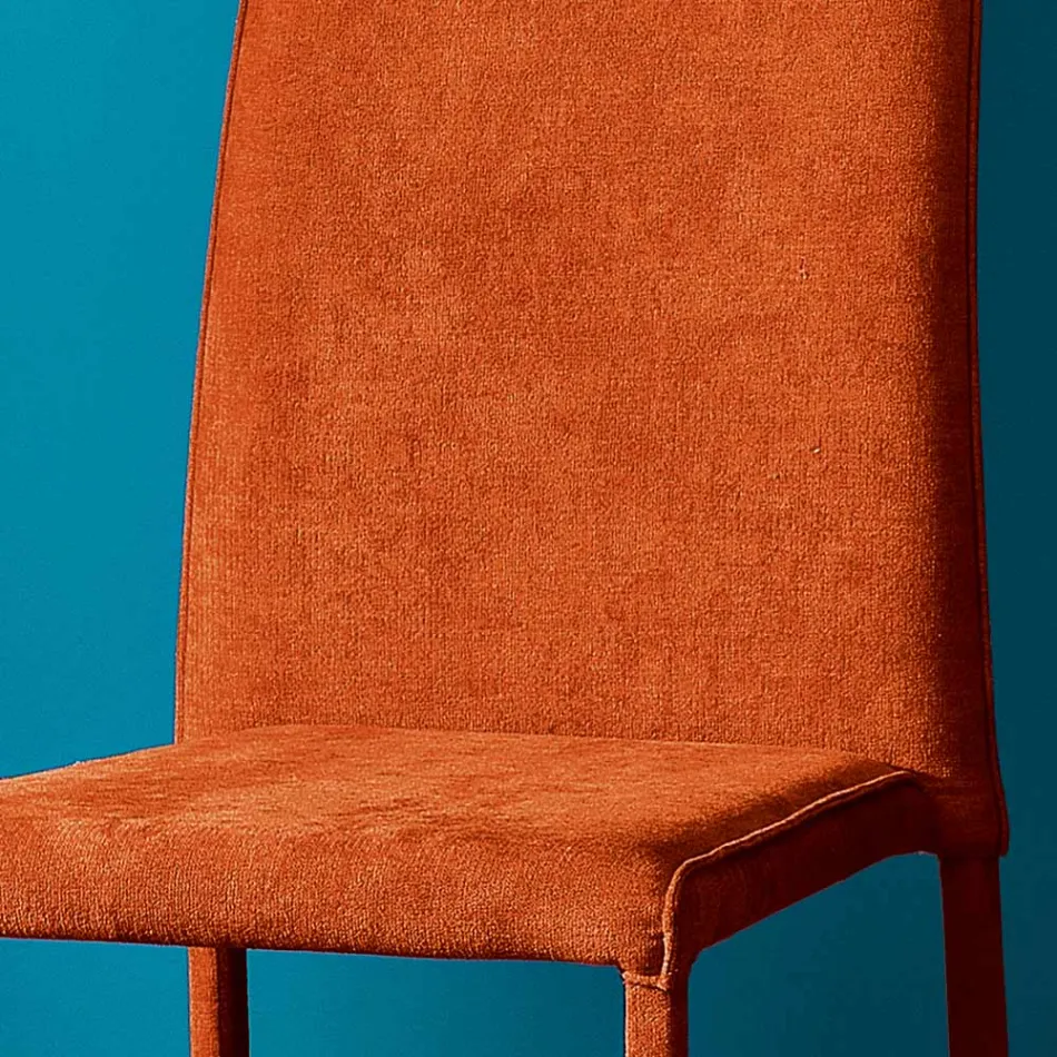 Lounge Chair Entirely Upholstered in Made in Italy Fabric - Rosetta Viadurini