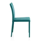 Lounge Chair Entirely Upholstered in Made in Italy Fabric - Rosetta Viadurini