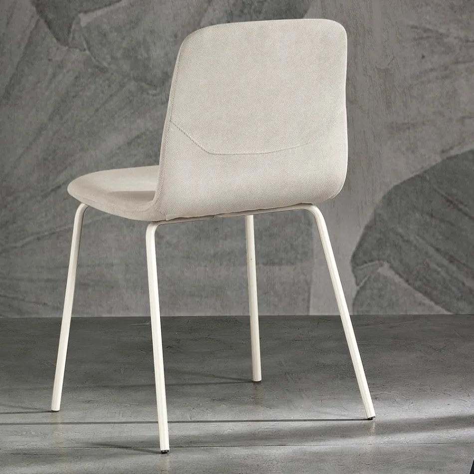 Modern lounge chair in fabric and metal made in Italy, Egypt Viadurini