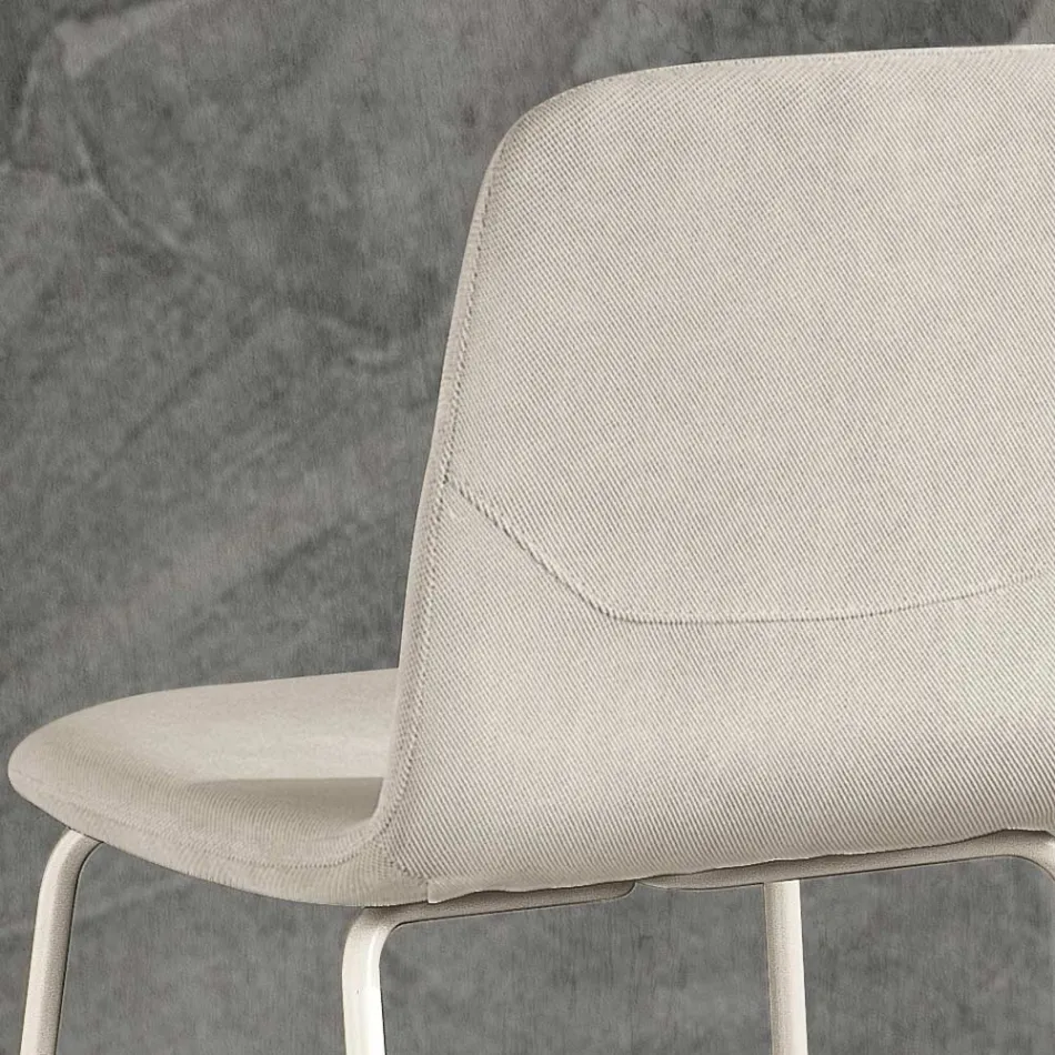 Modern lounge chair in fabric and metal made in Italy, Egypt Viadurini