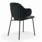 Lounge Chair Made of Steel and Velvet Made in Italy - Foggia Viadurini