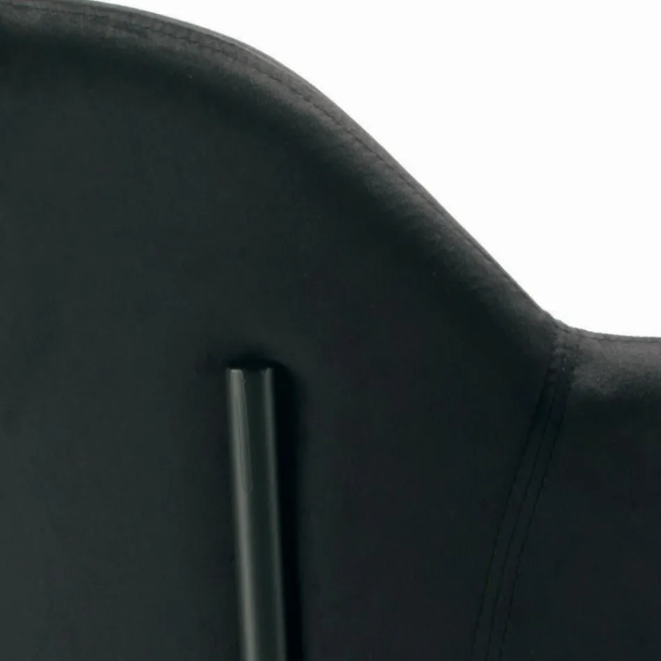 Lounge Chair Made of Steel and Velvet Made in Italy - Foggia Viadurini