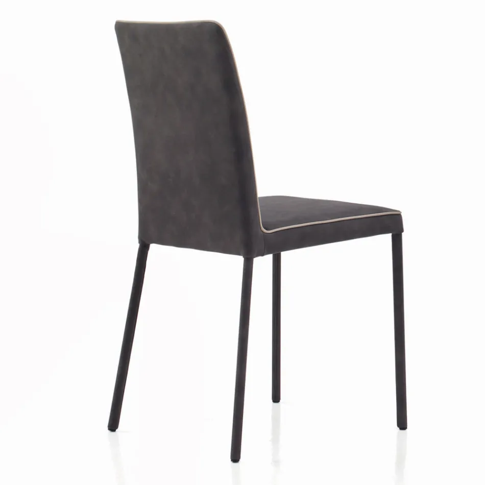 Lounge Chair Upholstered and Lacquered Legs Made in Italy - Catania Viadurini