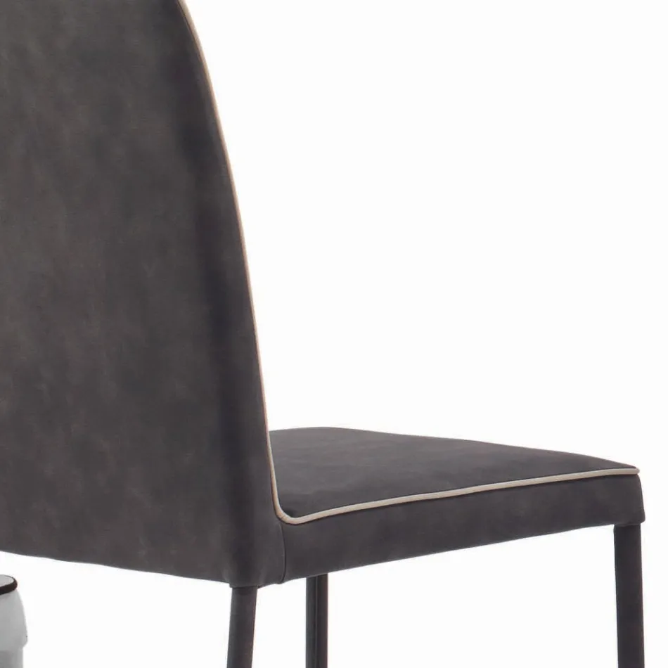 Lounge Chair Upholstered and Lacquered Legs Made in Italy - Catania Viadurini