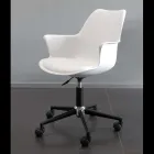 Office Chair with Casters, Armrests and Height-Adjustable Seat - Iuri Viadurini
