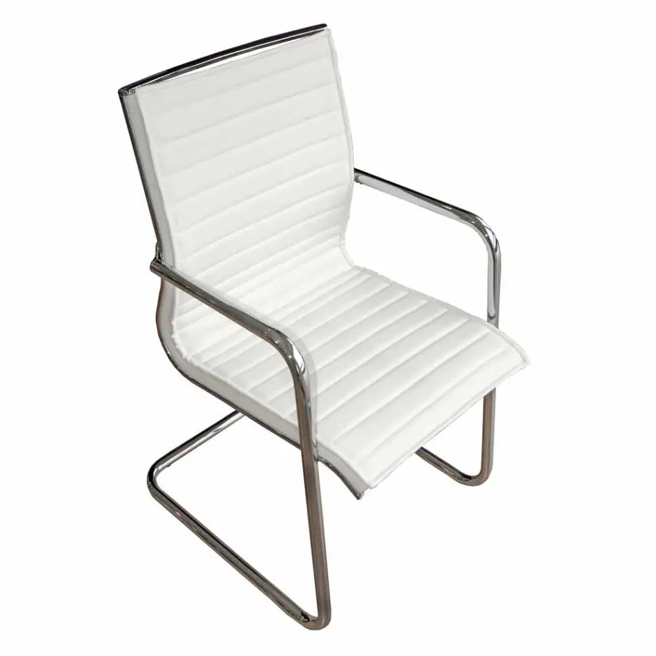 Ergonomic Sled Office Chair with Armrests Made in Italy - Filanna Viadurini