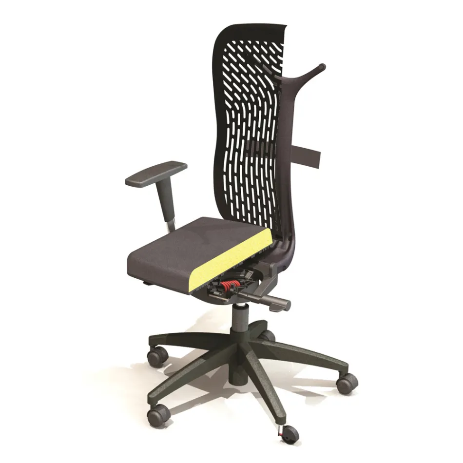 Ergonomic and Swivel Office Chair with Armrests Made in Italy - Fulvio Viadurini