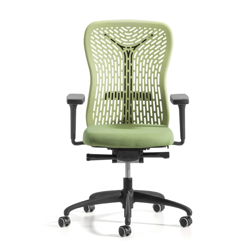Ergonomic and Swivel Office Chair with Armrests Made in Italy - Fulvio Viadurini