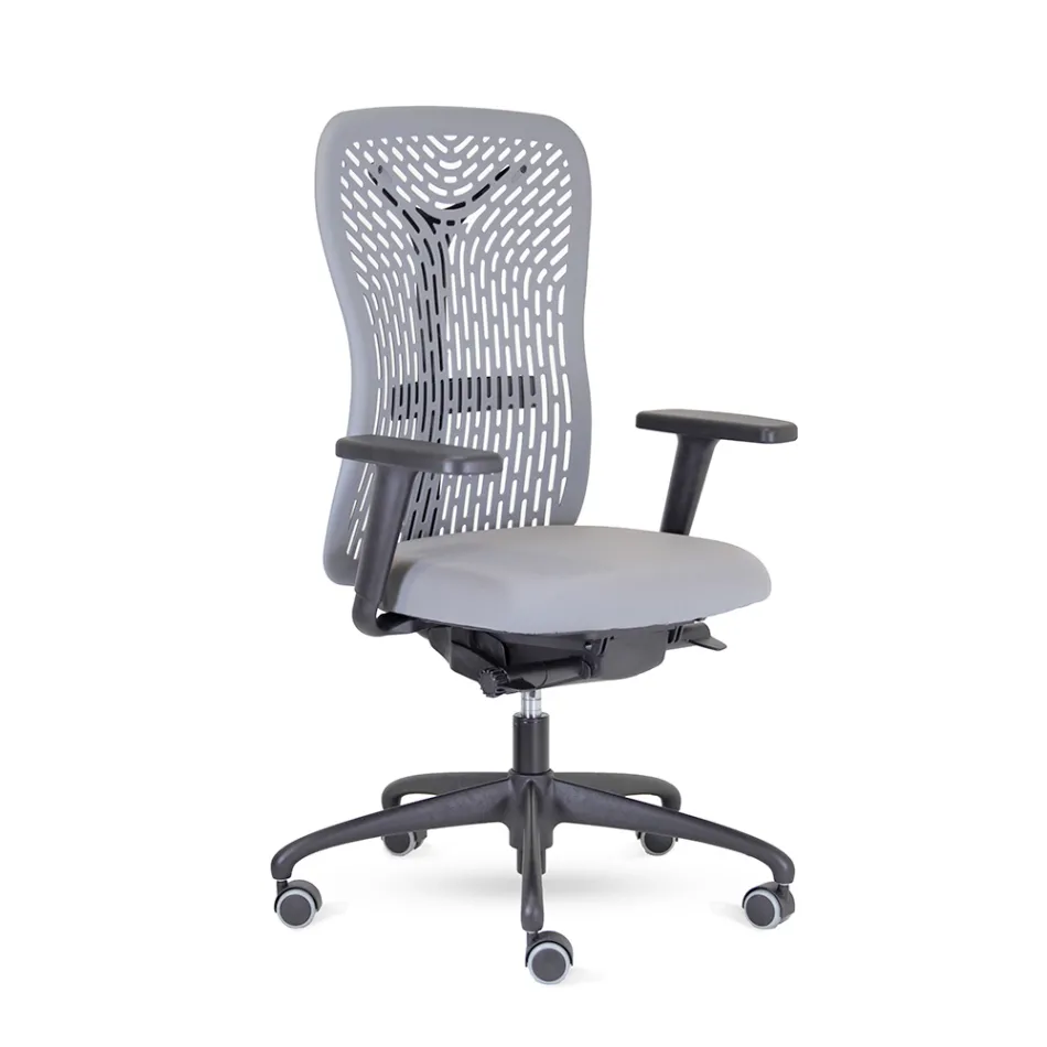 Ergonomic and Swivel Office Chair with Armrests Made in Italy - Fulvio Viadurini