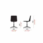 Office Chair in Aluminium and Polypropylene Made in Italy, 2 Pieces - Charita Viadurini