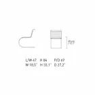 Office Chair in Natural Cane and Chromed Steel Made in Italy - Formentera Viadurini