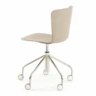Office Chair in Polypropylene with Chromed Base Made in Italy - Plutonio Viadurini