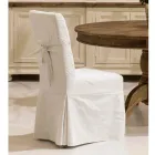 Chair Decorated with Bow for Lounge in Wood and Cotton - Slide Viadurini