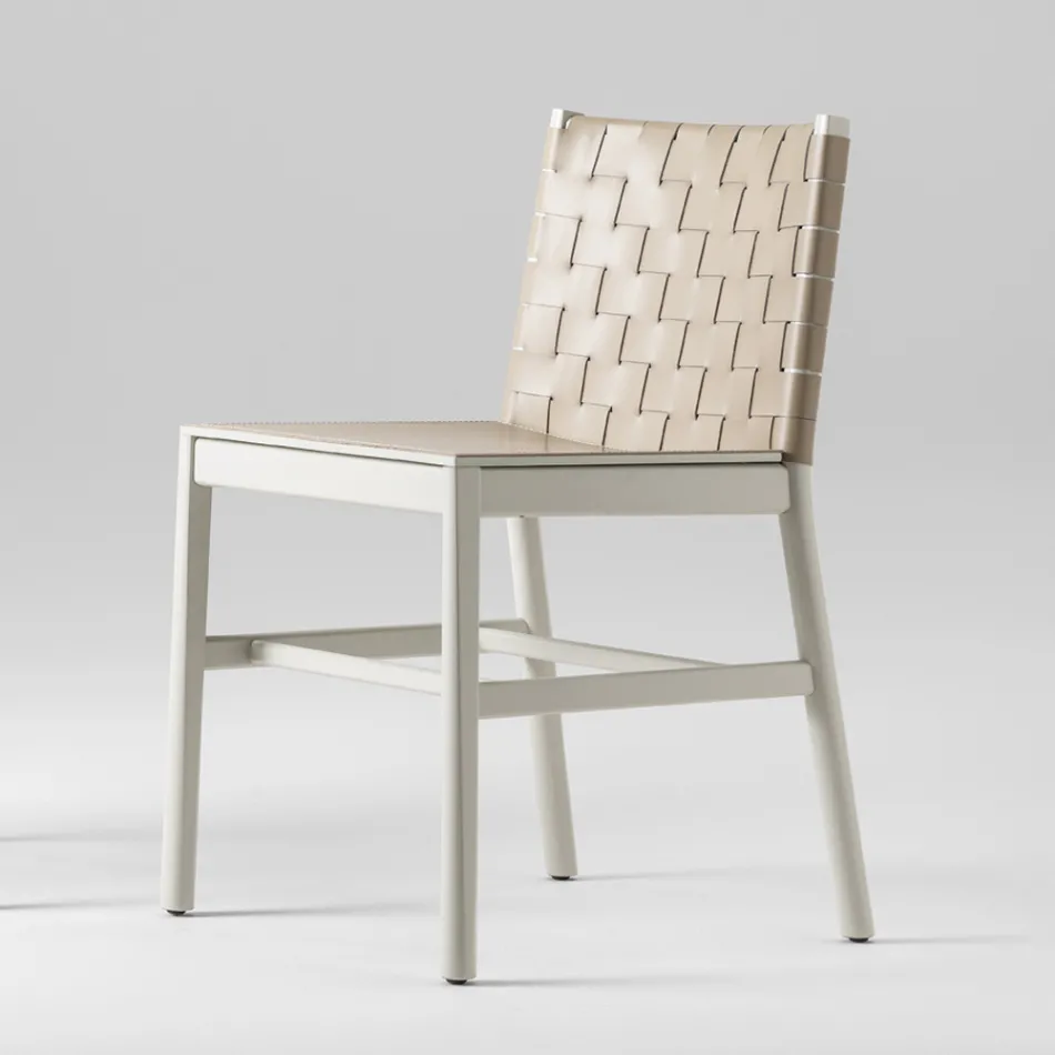 High Quality Chair in Beech Wood and Leather Made in Italy, 2 Pieces - Nora Viadurini