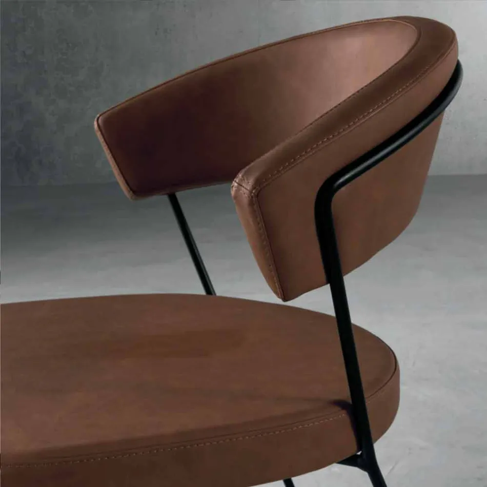 Design chair in metal and fabric produced in Italy Formia Viadurini