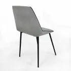 Design chair in fabric with square legs made in Italy, 4 pieces - Oriella Viadurini