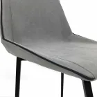 Design chair in fabric with square legs made in Italy, 4 pieces - Oriella Viadurini